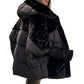 🔥Vorwärmung für den Winter – Riesige Rabatte🔥Damen Oversized Pufferjacke mit Kapuze im Patchwork-Design