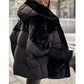 🔥Vorwärmung für den Winter – Riesige Rabatte🔥Damen Oversized Pufferjacke mit Kapuze im Patchwork-Design