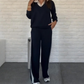 Damen-Set: Langarm-Oberteil mit Hemdkragen und Hose🔥Kaufen Sie 2 und erhalten Sie kostenlosen Versand