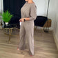 🔥KAUFE 2 UND ERHALTE KOSTENLOSEN VERSAND🔥Elegantes 3-teiliges Set aus Longline-Cardigan, Top und Hose