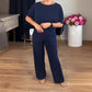 🔥KAUFE 2 UND ERHALTE KOSTENLOSEN VERSAND🔥Elegantes 3-teiliges Set aus Longline-Cardigan, Top und Hose