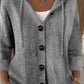 💕Einfarbige, langärmelige, kurze Strickjacke mit Kapuze für Damen, ein Must-Have für den Herbst