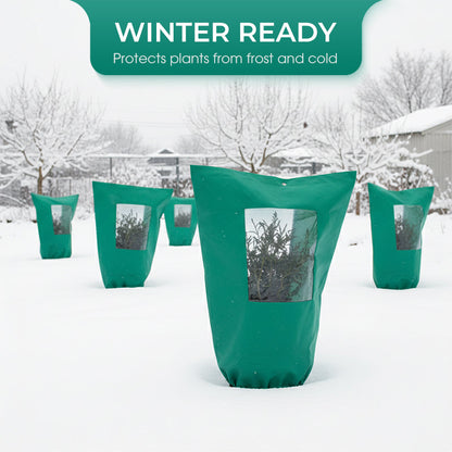 Frostschutz-Winterabdeckung für Pflanzen mit Reißverschluss und Kordelzug