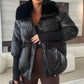 📢📢60 % RABATT !!!🔥Stylische Damen-Pufferjacke mit Kunstfell-Kragen