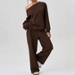 Freizeit-Zweiteiler: Langarm-Pullover und Hose