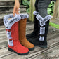 Damen Schneestiefel in mittlerer Wadenhöhe mit dicker Kunstplüsch-Fütterung
