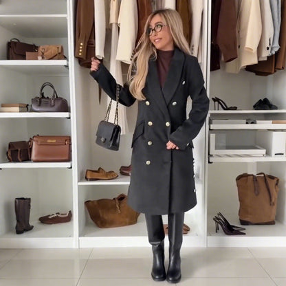 🔥Kostenloser Versand🔥Klassische Zweireiher-Mäntel für Damen