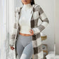 Women's Plaid Zip-Up Hooded Jacket
