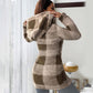 Women's Plaid Zip-Up Hooded Jacket