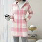 Women's Plaid Zip-Up Hooded Jacket
