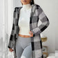 Women's Plaid Zip-Up Hooded Jacket