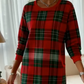 【S-5XL】👗Kleid für Damen mit Tartanmuster und langen Ärmeln