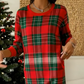 【S-5XL】👗Kleid für Damen mit Tartanmuster und langen Ärmeln