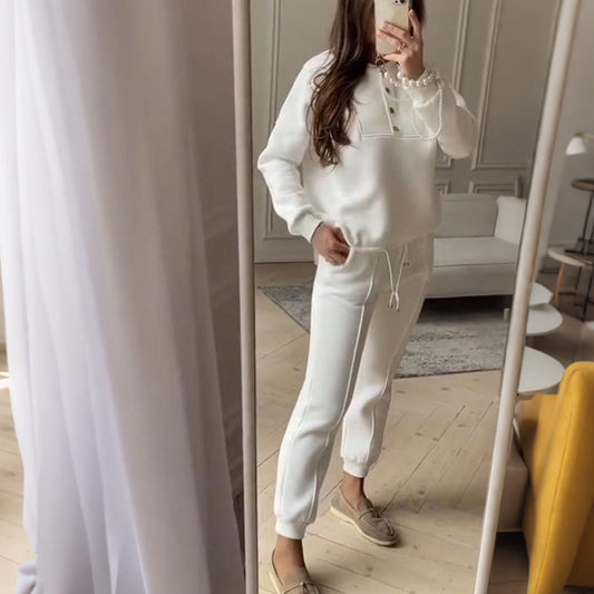 Damen lässiges 2-teiliges Set: Oberteil und Hose