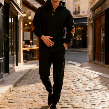 Herren-Trainingsanzug mit strukturiertem Hoodie und Hose🔥Kostenloser Versand🔥