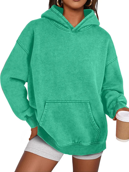 💥🎁Damen-Hoodie mit Acid-Wash-Effekt, oversized, langärmelig, Herbstmode-Sweatshirts