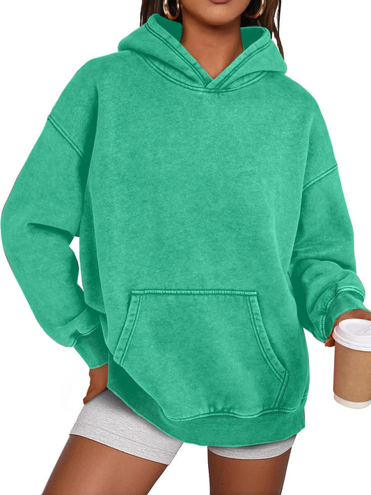 💥🎁Damen-Hoodie mit Acid-Wash-Effekt, oversized, langärmelig, Herbstmode-Sweatshirts