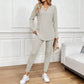 📢🎉50%Rabatt!!!🛍️✨Zweiteiliges Freizeit-Set aus V-Ausschnitt-Top und Hose