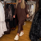Asymmetrisches locker geschnittenes Sweatshirt & einfarbige Hose (Zweiteiler)🔥Kostenloser Versand🔥