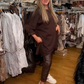 Asymmetrisches locker geschnittenes Sweatshirt & einfarbige Hose (Zweiteiler)🔥Kostenloser Versand🔥