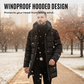 Herren-Steppjacke mit Kapuze, mittellang🔥Kostenloser Versand🔥