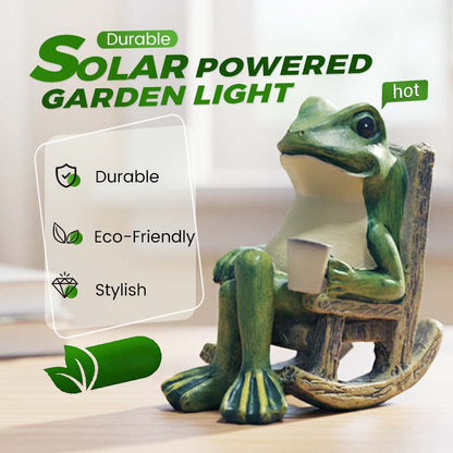 🐸 KAUFE 3, ERHALTE 1 GRATIS! ☀️ Solarbetriebene Schaukelstuhl-Frosch-Dekoration – Bewegungsaktiviert, Wetterfest & Perfekt Für Garten, Terrasse & Balkon 🏡