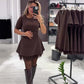 Glitzerndes Minikleid mit kurzen Ärmeln und Spitzenbesatz für Damen🔥Kauf 2 Artikel versandkostenfrei