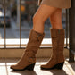 Damen-Herbststiefel aus Wildleder mit Keilabsatz🔥Kauf 2 Artikel versandkostenfrei