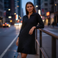 Kurz-A-Linien-Kleid mit funkelndem Revers für Damen🔥Kauf 2 Artikel versandkostenfrei