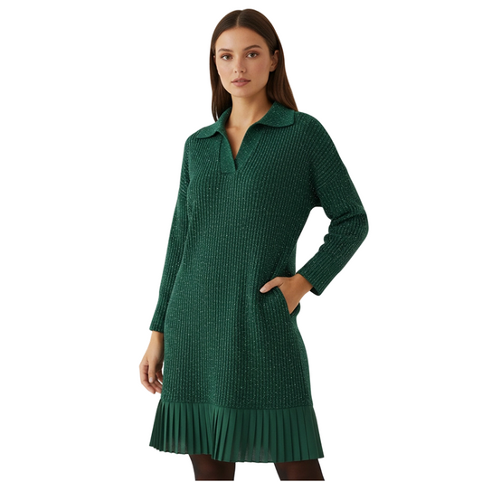 Kurz-A-Linien-Kleid mit funkelndem Revers für Damen🔥Kauf 2 Artikel versandkostenfrei