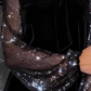 Damen Paillettenkleid mit Schleife am Kragen🔥Kauf 2 Artikel versandkostenfrei