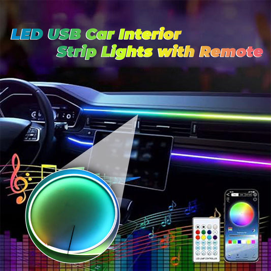 LED-USB-Innenbeleuchtung fürs Auto mit Fernbedienung