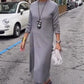 Elegantes Strick-Midikleid für Damen mit Seitenschlitz🔥Kauf 2 Artikel versandkostenfrei