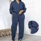 🔥🔥Räumungsverkauf✨✨Damen Sweatshirt Set V-Ausschnitt Langarm Jogginganzug Baumwolle Freizeit Homeoffice