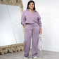 🔥🔥Räumungsverkauf✨✨Damen Sweatshirt Set V-Ausschnitt Langarm Jogginganzug Baumwolle Freizeit Homeoffice
