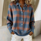 🔥Solange der Vorrat reicht 40 % Rabatt!🎉Damen-Strickjacke mit Karomuster und Knopfleiste