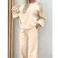 Sweatshirt- und Hosen-Set für Damen mit Paillettenbesatz