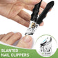 Nagelknipser-Set mit schwarzem, rutschfestem Griff und Zahnradverriegelung sowie ultrascharfen Spitzen für präzisen Zugang zu den Nagelfalzen