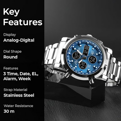 ⌚ 60% RABATT! 🪖 Wasserdichte Militäruhr für Herren – Analog-Digital, Edelstahl & Stoßfest 🛡️