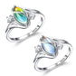 💍 💎 Geometrischer Damenring mit ovalem grünem Mondstein & Zirkonia – Modern, Stilvoll & Täglicher Tragekomfort ✨