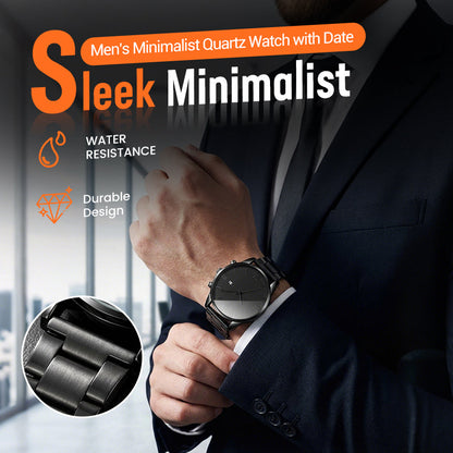 Dreiteiliges Geschenkset für Herren: Uhr + Halskette + Armband