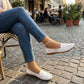 Damen-Loafer mit Blumenmuster, durchbrochen und atmungsaktiv