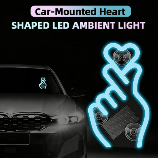 Solarbetriebene LED-Autoleuchte in Form eines Herzens für den Finger