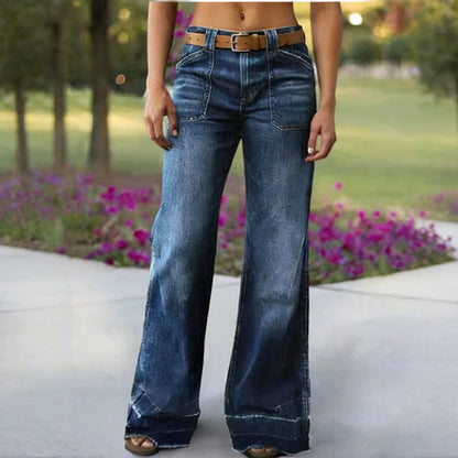 ✨🔥Retro-Schlagjeans für Damen mit Taschen👖🔥Kauf 2 Artikel versandkostenfrei🔥