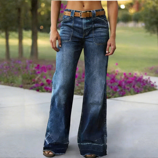 ✨🔥Retro-Schlagjeans für Damen mit Taschen👖🔥Kauf 2 Artikel versandkostenfrei🔥