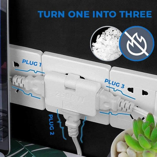 🔌 KAUFE 1, ERHALTE 1 GRATIS! 🔌 180° Drehbare 3-fach Flachwandsteckdose – Platzsparend, Überlastschutz & Einfache Installation 💡