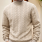 Men's Fashion Mock Neck Sweater with Cable Knit