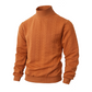 Men's Fashion Mock Neck Sweater with Cable Knit