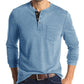 Herren-T-Shirt in Uni-Farbe mit Knopfleiste