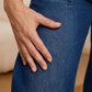 Damen-Jeans mit Kordelbund und Weitbeinschnitt